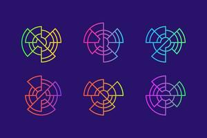 Circle Focus and Target Logo Concept with Abstract Geometric Shape vector