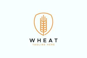 Wheat Abstract Shape on The Shield for Business Nutrition and Healthy Food vector