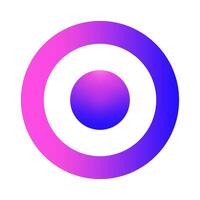 Circle Logo Simple Concept for Business Web Template with Gradient Color. Futuristic, Creative, Digital Brand Identity. vector