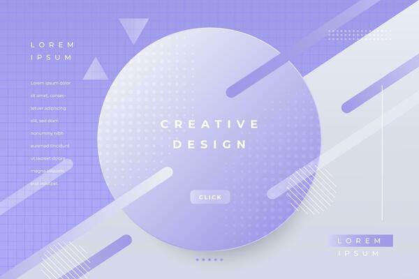 Morph Background Gradient Color Perano and Blue Chalk with Circle Shape Glass Effect Frame Title Text. Poster, Banner, Presentation, Wallpaper Mobile and Desktop.