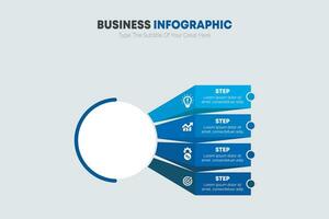 Modern infographic template with 4 steps vector