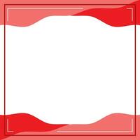 Red and white background color with stripe line and wavy shapes. Suitable for social media post and web internet ads. vector