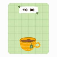 linda álbum de recortes plantillas para planificador notas, a hacer, a comprar y otro con vistoso ilustraciones acerca de sano desayuno. con imprimible, editable ilustraciones. para colegio y Universidad calendario vector