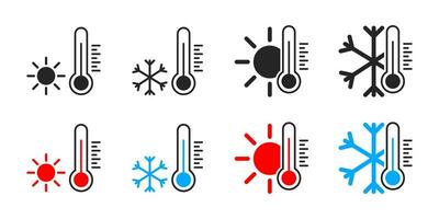 termómetro icono o temperatura símbolo o emblema, vector ilustración