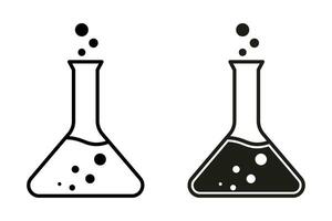 Flask icon. Laboratory glass icon vector