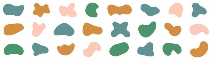 Blob shape set. Liquid irregular blob shape set. Vector illustration.