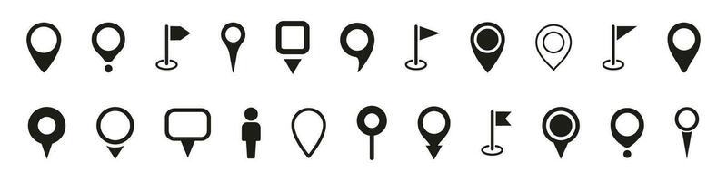 Map pointer icons set. Location pin icons set. vector