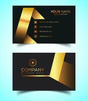 Double-Sided Luxury, Modern and Elegant Business Card Design Template. Vector Illustration