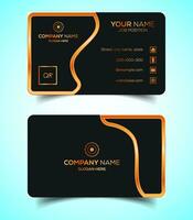 Double-Sided Luxury, Modern and Elegant Business Card Design Template. Vector Illustration