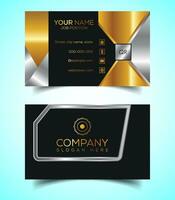 Double-Sided Luxury, Modern and Elegant Business Card Design Template. Vector Illustration