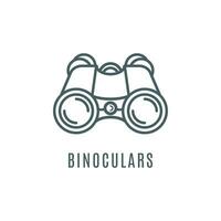 Binoculars icon line style icon, style isolated on white background. Vector. vector