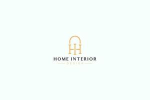 Letter H and I for Home Interior Design Logo Luxury Concept vector