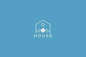 Sun House Abstract Logo Real Estate and Property Business vector