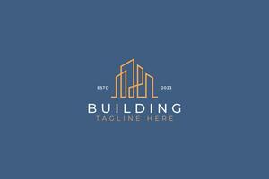 Buildings Skyscraper Business Company Corporate Developer Property Construction Professional Logo Brand Identity vector