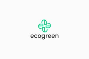 Loop Logotype Concept of Letter E and G for Eco Green Fresh Design Template vector