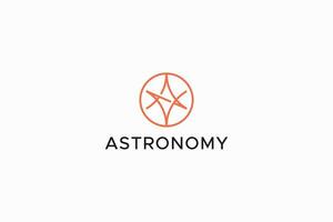 Logo Letter A Simply Geometric Concept Abstract Star and Astronomy Shape for Business Trendy Sign Symbol vector