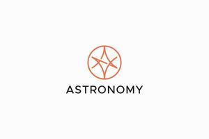 Logo Letter A Simply Geometric Concept Abstract Star and Astronomy Shape for Business Trendy Sign Symbol vector