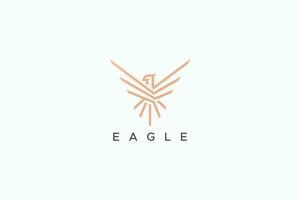 Gold Logo Falcon Eagle Luxury Concept Sign Symbol Emblem Badge Air Force Military Business Company Brand Identity vector