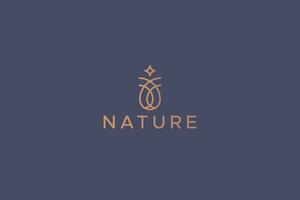 Nature Floral Abstract Concept Logo Business Beauty Fashion Cosmetic Luxury Brand Identity vector