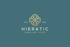 Hieratic Sacred Religion Luxury Sign Symbol Business Fragrance Jewel, Fashion and Beauty. vector