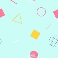Soft colored memphis pattern design vector