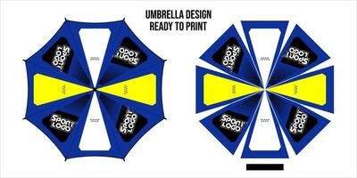 paraguas diseño, parte superior ver en blanco fundamento, abrió redondo lluvia paraguas impresión vector ilustración