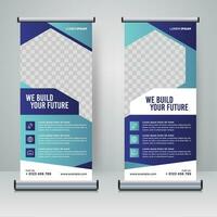 Corporate rollup or X banner design template vector