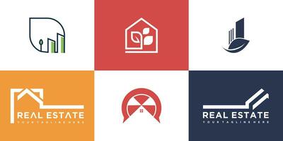 Set of building logo design template vector