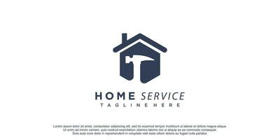 House logo design with renovation concept vector