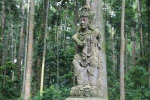 a unique statue in bali - stock photo