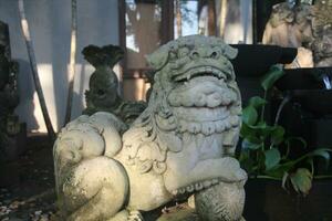 a unique statue in bali - stock photo