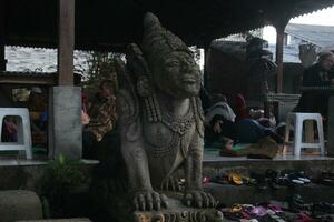 a unique statue in bali - stock photo