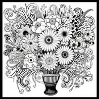 Flower Bouquet Coloring Pages photo