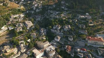 Gjirokastra, Albanien durch Drohne 2 video