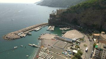 Minori Coastline, Amalfi Coast, Italy by Drone video