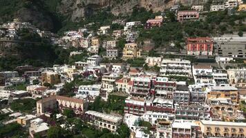 Positano, amalfi côte, Italie par drone sept video