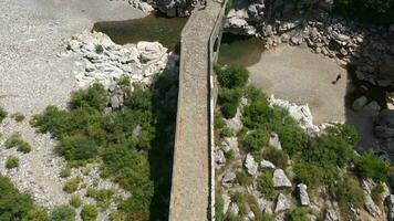 mesi pont dans shkoder, Albanie par drone video