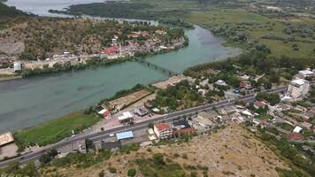 Shkoder, Albanien durch Drohne 2 video