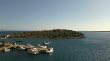 das Schloss von porto Palermo, Albanien durch Drohne 5 video