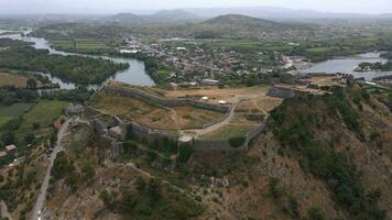shkoder Schloss im Albanien durch Drohne 7 video