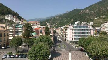 Minori, Amalfi Küste, Italien durch Drohne video