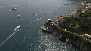 atrani zu Amalfi Flug, Italien durch Drohne video