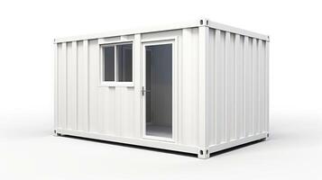 Mobile office buildings or container site office for construction site. Shipping container. Portable house and office cabins, illustration photo