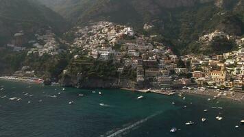 Positano, amalfi côte, Italie par drone 4 video