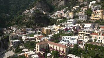 Positano, amalfi côte, Italie par drone video