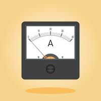 Voltmeter icon on brown background. Flat illustration of voltmeter vector icon for web design and etc.