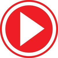 Live video streaming, play button shape vector