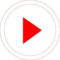 Live video streaming play button shape vector