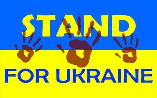 Stand for Ukraine conceptual illustration vector