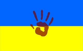 salvar ucranio niños conceptual ilustración vector